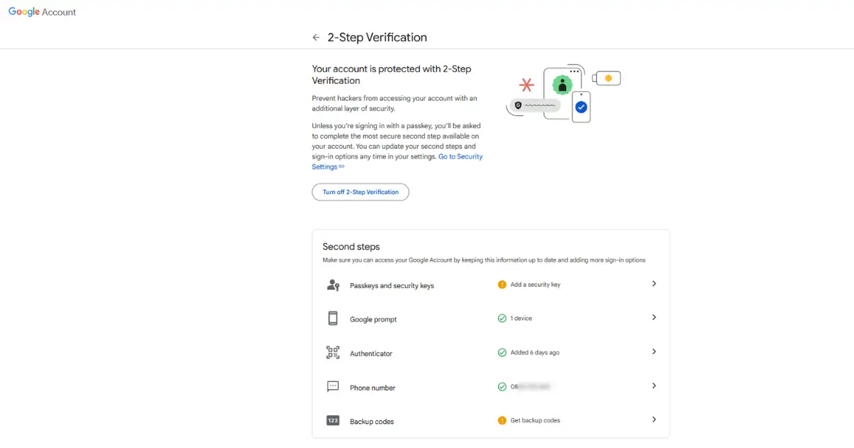 Google 2-Steps Verification