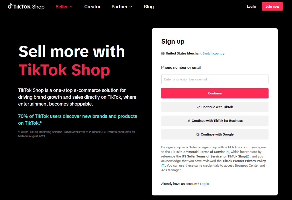 TikTok Shop - Top Social Media Shops to Sell Online Without A Website