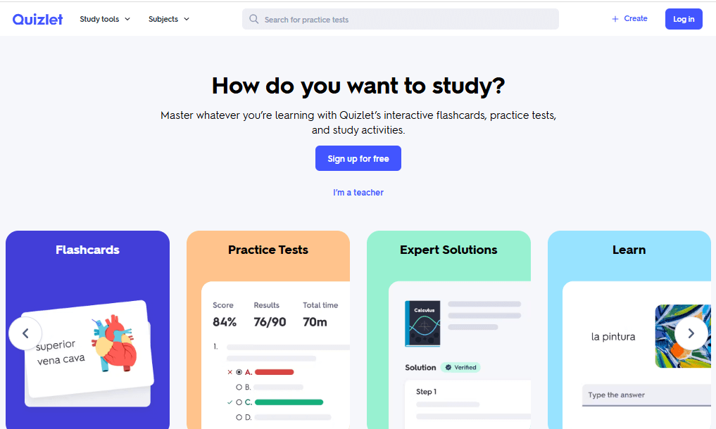 Quizlet the Free Online Quiz Platforms